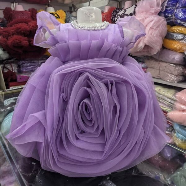 rose petal girl party dress