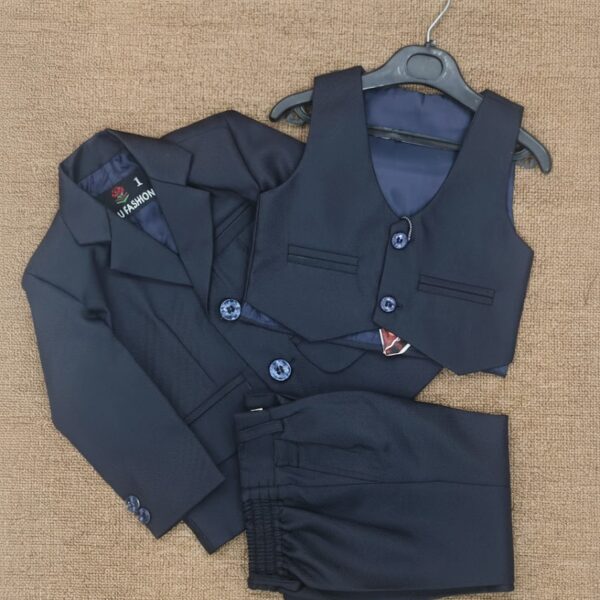 Premium Navy Blue Baby Dress Blazer and Formal Suit Set for Boys - Kiddleplace