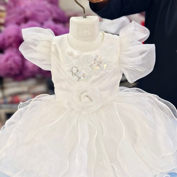 Luxury Blue Periwinkle Baby Dress Gown for Kids Party - Kiddleplace