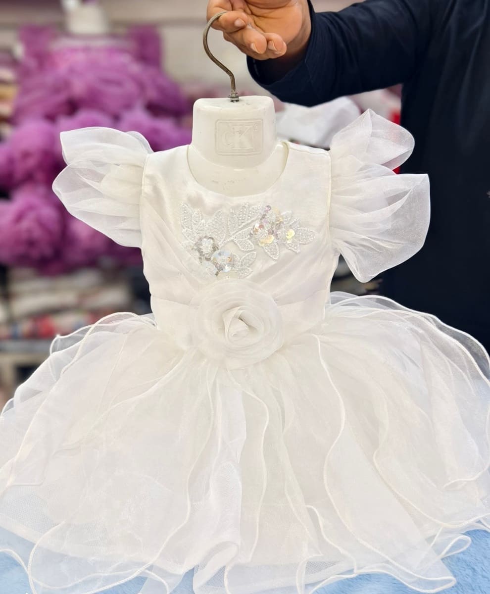 Luxury Blue Periwinkle Baby Dress Gown for Kids Party - Kiddleplace