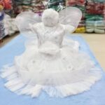 Beautiful Pori Party Dress for Baby Girl Price in BD White Fairy Style Birthday Baby Dress with Wings and Headband for Girls - Kiddleplace