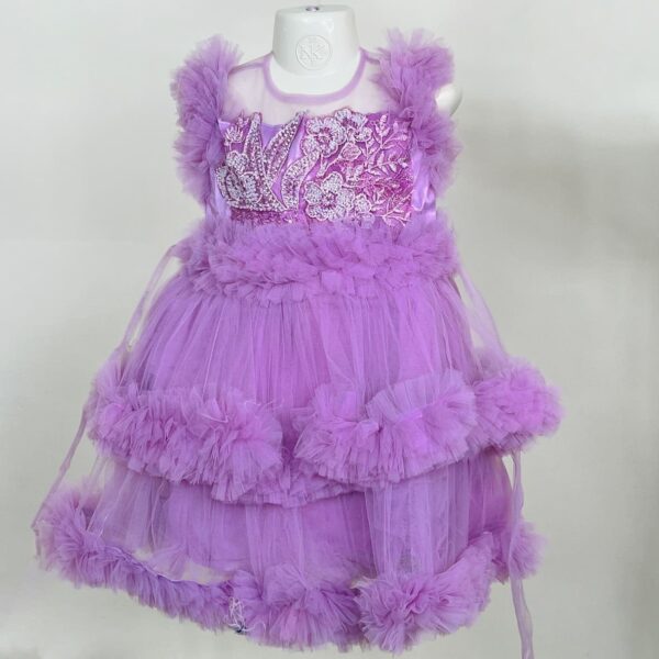 Little Queen Lavender Baby Dress Angel Party Wear for Kids - Kiddleplace