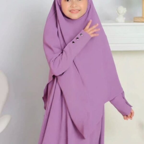 Premium Lavender Baby Borkha Design - বাচ্চাদের ল্যাভেন্ডার বোরখা