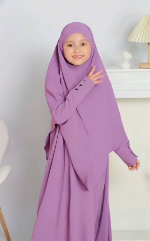 Premium Lavender Baby Borkha Design - বাচ্চাদের ল্যাভেন্ডার বোরখা